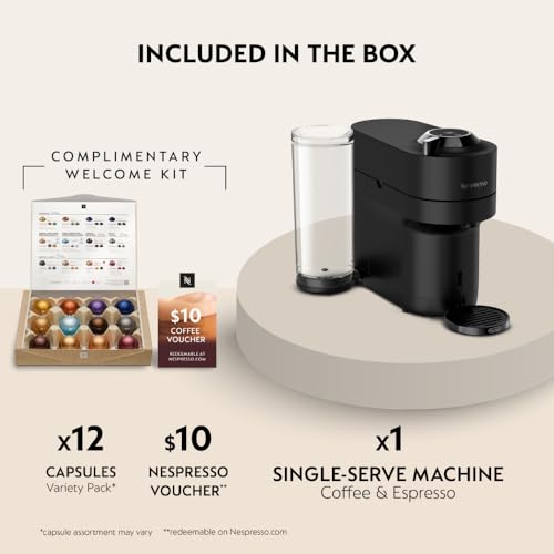 Vertuo Pop+ Deluxe Coffee & Espresso Maker by De'Longhi (Machine Only / Black Matte Chrome)