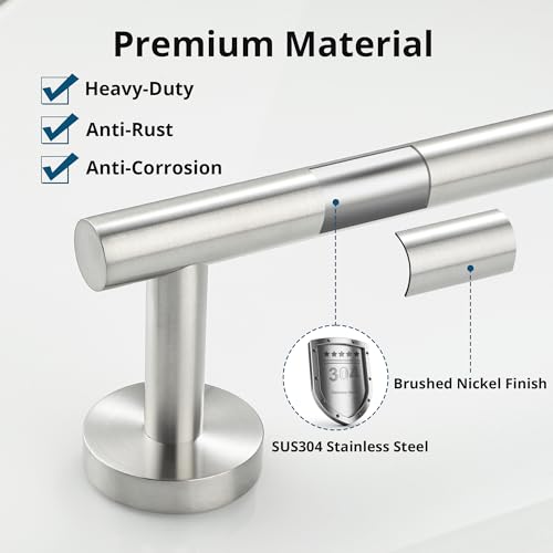 Towel Racks for Bathroom 24 Inch (Brushed Nickel / 24" (21" Hanging Length))