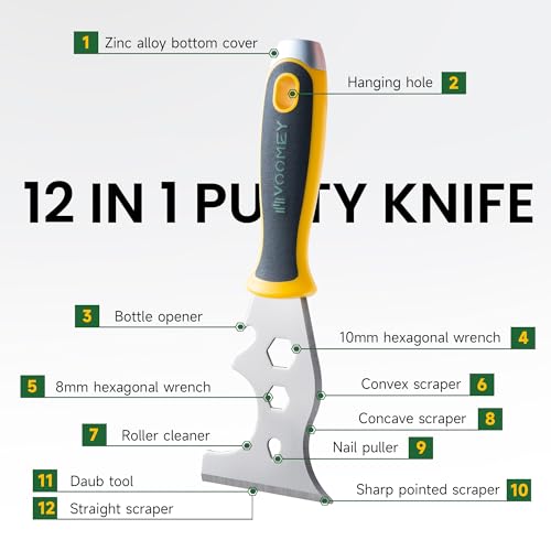 5-in-1 Paint Brush Comb & 12-in-1 Painter Tool Scraper (12 in 1+5 in 1 Paint Brush Comb)