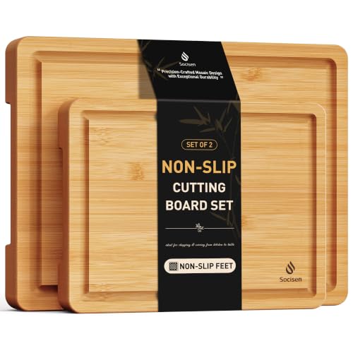 2 Piece Bamboo Cutting Board Set (2-Piece / Natural)