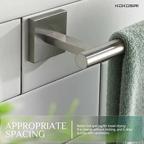 Towel Holder Brushed Nickel Bathroom Accessory Hand Towel Bars Wall Mounted Kitchen Cabinet Paper Holder Stainless Steel 2 Pack (Brushed Nickel / 2 Pack)