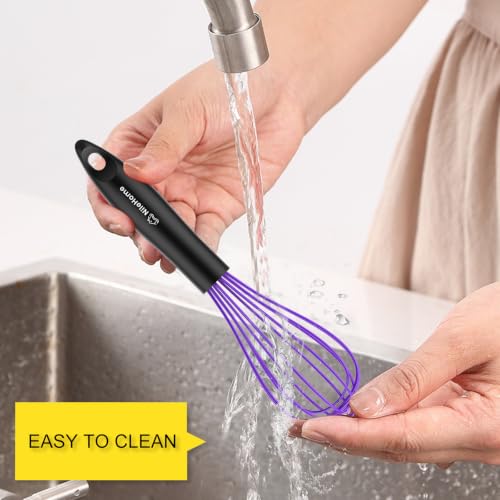 Silicone Whisk 10" Kitchen Whisk (Purple / 1-Pack)