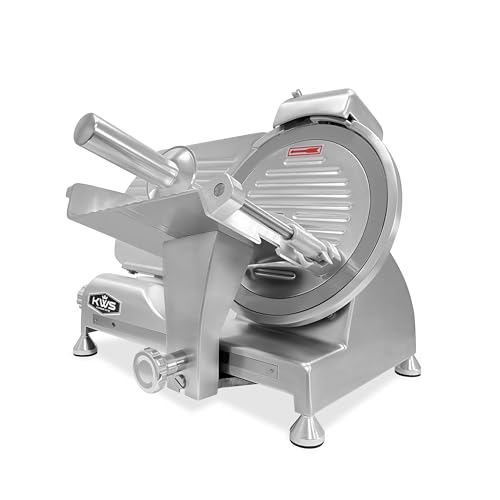 MS 10SL Commercial 320w Electric Meat Slicer 10 (Anodized Silver)