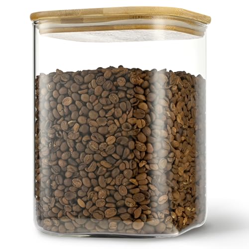 115oz/3.6Qt/3400ml Square Glass Storage Containers with Lids 1-Pack (115oz*1)
