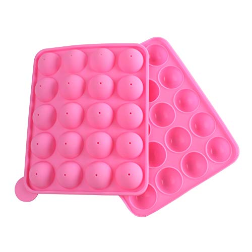20 Cavity Silicone Cake Pop Mold Lollipop Baking Tray with Sticks