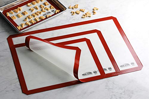 Commercial Grade Silicone Baking Mat Non Stick Pan Liner (17"L x 11"W)