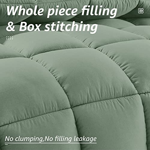 All Season Queen Size Bed Comforter (Sage Green / Queen（88*88）)