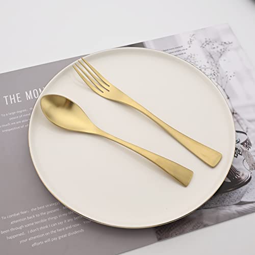 Luxury 18 10 Stainless Steel Matte Champagne gold Flatware Set (1 / Champagne Gold)