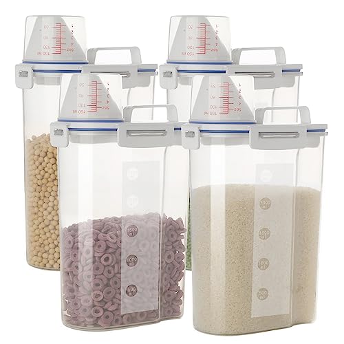 5.5 Lbs Rice Airtight Dry Food Storage Container Set of 4 (4 Pack)