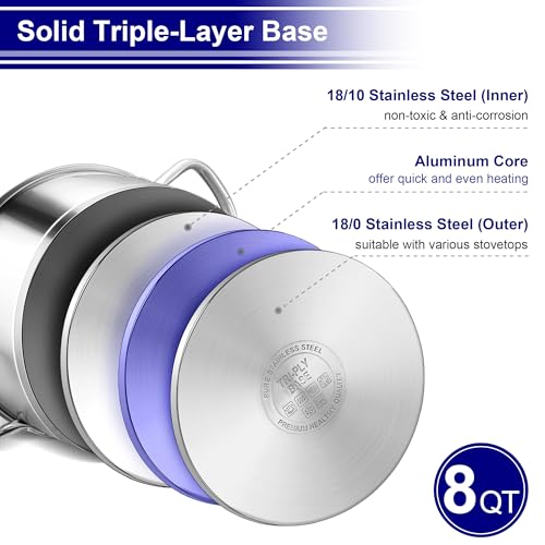 Stainless Steel Stock Pot (8 Quarts)