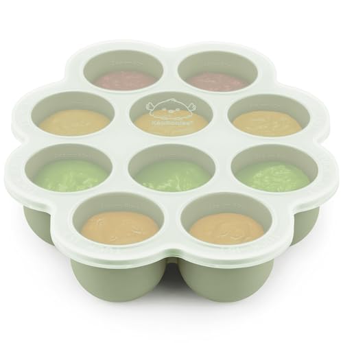 Silicone Food Freezer Trays with Lid (Sage)