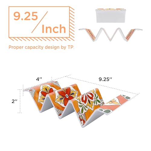 Melamine Taco Holder Stands (Set of 8 / Calor Orange)