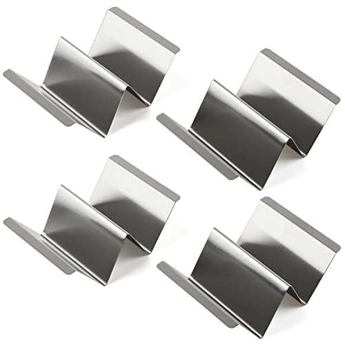 Taco Holder Set of 4 Packs Stainless Steel Taco Holders Stand Taco Tray Shell Holders