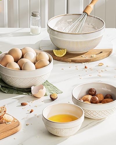 Large Serving Bowls Set of 4 (8"+7"+6"+4.5")