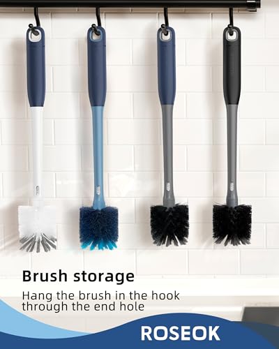 2 in 1 Bottle Brush with Straw Cleaner Brush (Navy Blue / 2pcs)