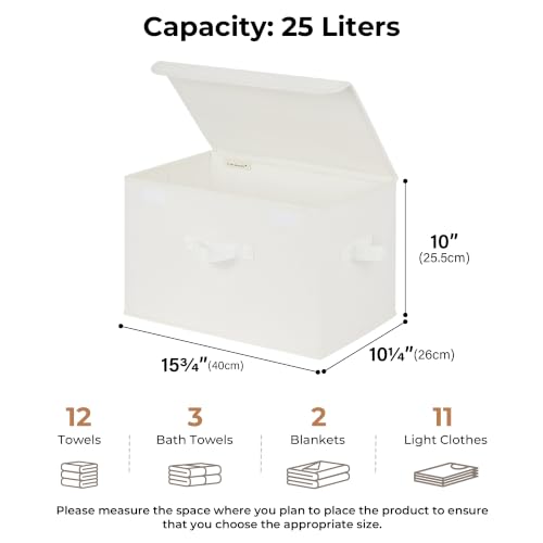 Memory Keepsake Storage Box (Ivory White / Large-2 Pack)
