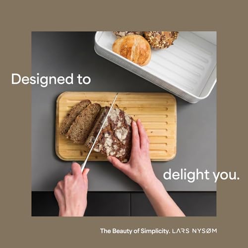Bread Box for Kitchen Countertop (Cream Beige)