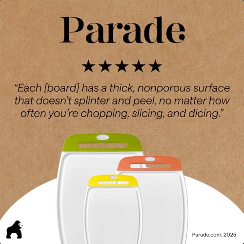 BPA Free Reversible Cutting Board (Lime/Orange/Lemon / Large (Pack of 3))