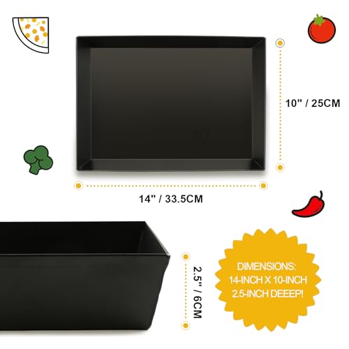 Detroit Style Pizza Pan 10x14x2.5 (Aluminum Detroit Style Pizza Pan / 14x10x2.5 Inch)