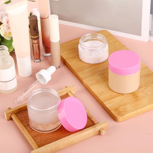 6 Pack 2 oz Plastic Jars Containers with Lids Wide (6 Count)