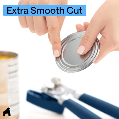 Upgraded Model Stainless Steel Manual Can Opener (Blue)