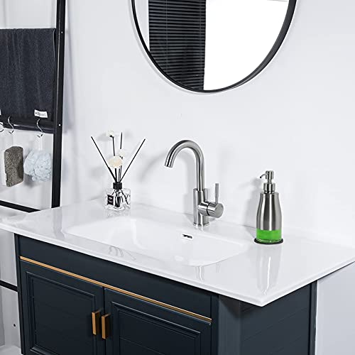 Soap Dispenser with Coaster and Stickers (Brushed Nickel)