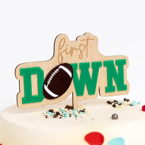 First Year Down Cake Topper for First Birthday