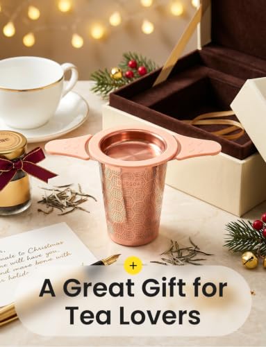 Tea Infuser for Loose Leaf Tea (1 Pack - Rose Gold)