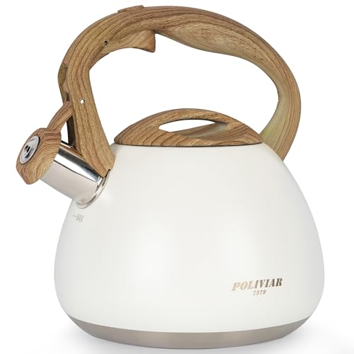 POLIVIAR Tea Kettle (2.7 Quarts / White)