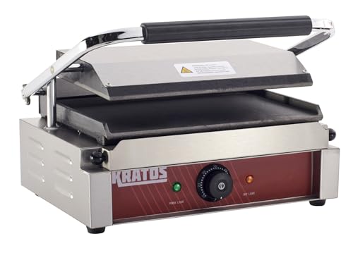 Commercial Electric Panini Sandwich Grill with Smooth Plates (Medium w/ Smooth Plates)