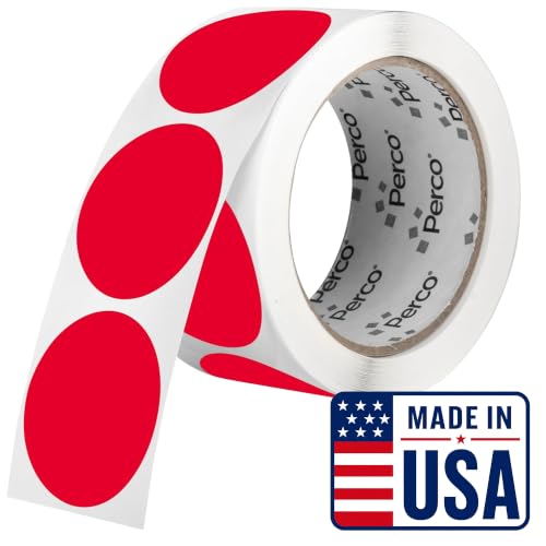 Red Round Circle Dot Sticker 2 (Red / 2 Inch)