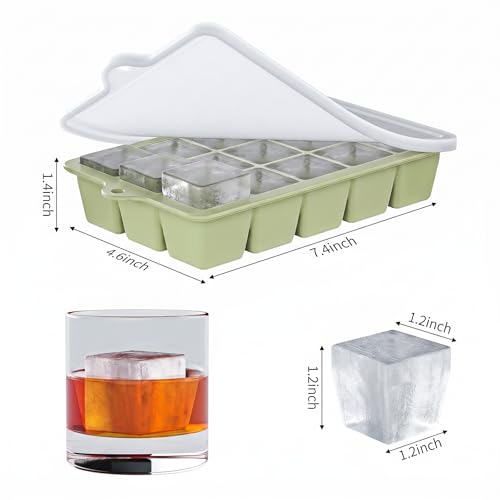 Silicone Ice Cube Tray 2 Pack (Green / Ice Cube Tray 2 Pack)