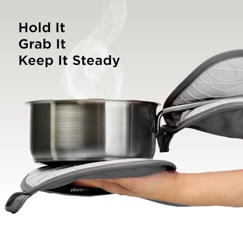 Silicone Pot Holders (Metal Gray)