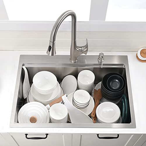 30 Inch Drop In Kitchen Sink Workstation (30"x 18" x 10" / Stainless Steel)