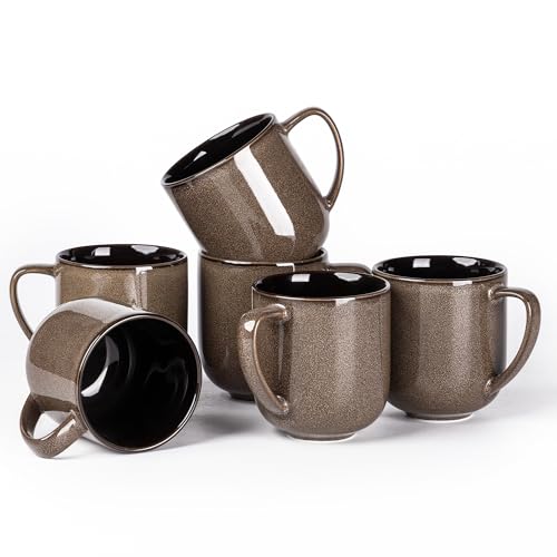 Ceramic Coffee Mugs Set of 6 (reactive glaze-5 / set of 6)