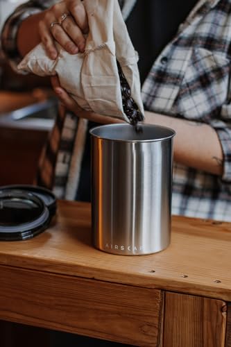 Airscape Stainless Steel Coffee Canister (Matte Blue / Medium)