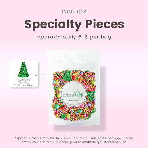 Twinkling Trees Sprinkle Mix (Red, Pink, Green, Lime, Purple)