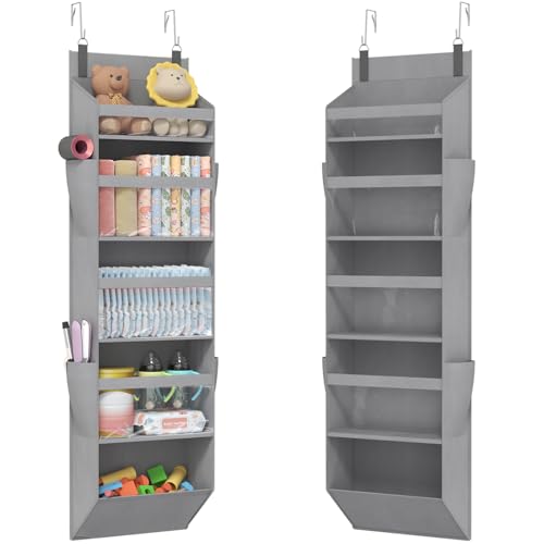 1 Pack Over the Door Organizer (Gray / 5 section)