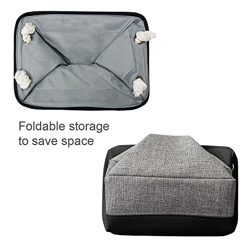 Storage Basket for Organizing (Black&Grey / 3PCS/Medium -13.8Lx9.8Wx6.7H)