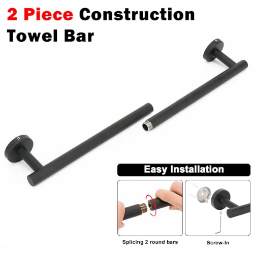 Bath Towel Bar (Matte Black / 26 Inch)