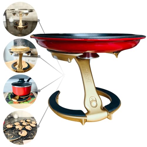 Pot Lid Holder While Cooking (Golden Goddess)