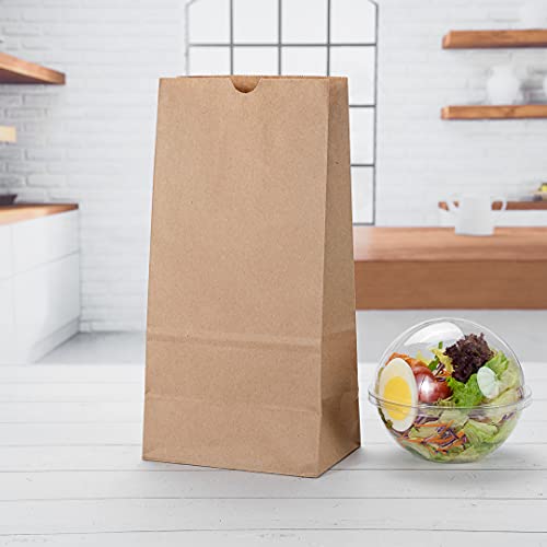 Bag Tek 8 LB Disposable Lunch Bags 100 Sturdy Take (8 lb / Kraft)
