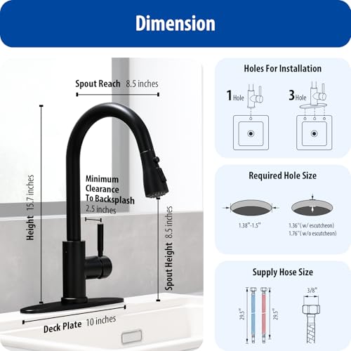 Touchless Kitchen Faucet (Matte Black)