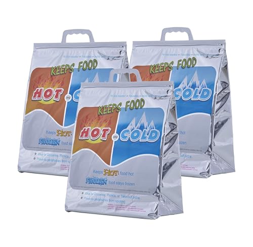Hot and Cold Insulated Bags for Food Delivery (Medium (Lunch Size))