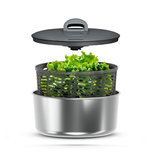 Easy Spin Salad Spinner (Stainless Steel / Small)