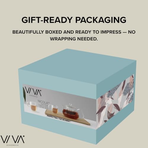 Viva Nicola All Borosilicate Glass Teapot with Lid Included