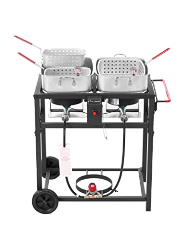 Outdoor Propane Deep Fryer with Double Burner Propane Stove