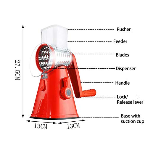 Manual Rotary Potato Grater Kitchen Mandoline Vegetable Slicer