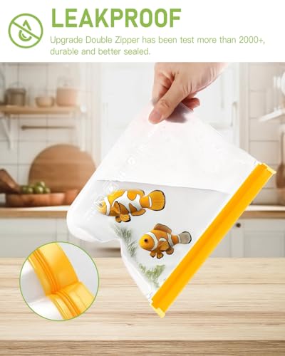 Reusable Freezer Bags Gallon Size (Grey)