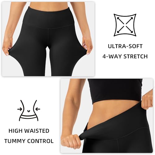 High Waist Butt Lifting Leggings for Women Buttery Soft Breathable Yoga Pants with Hidden Pocket Tummy Control Gym Black (Medium / Black)